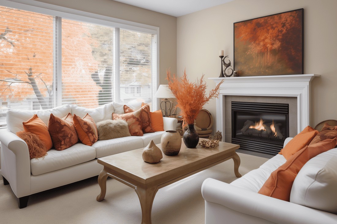 Bright Living Space with Warm Autumn Hues