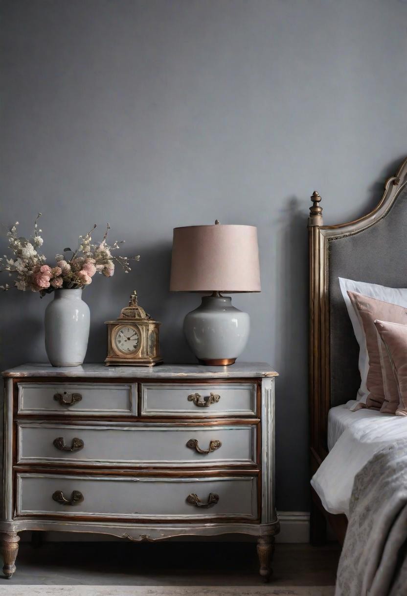 Vintage Grey Bedroom Decor