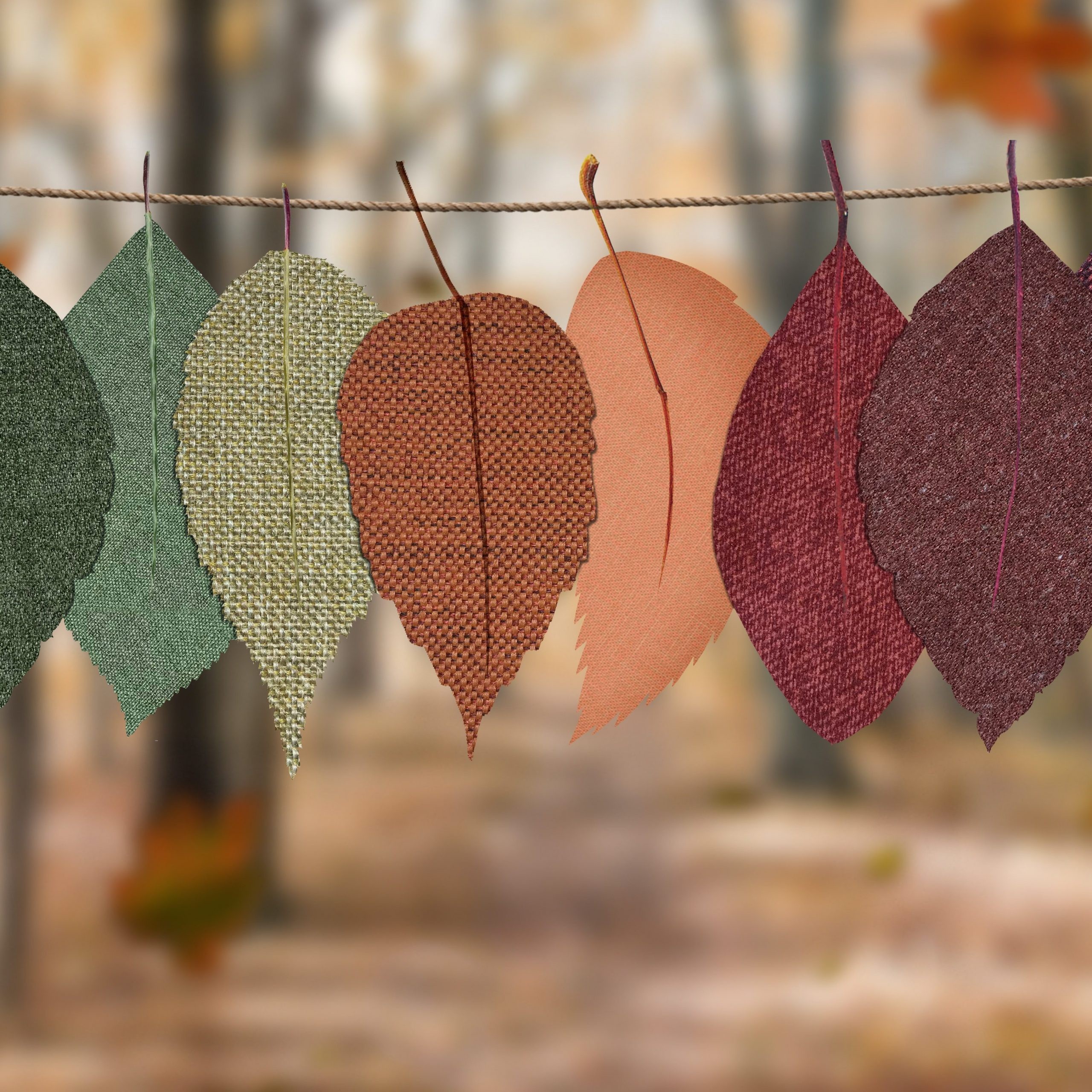 Garlands And Ribbons. Natural Colors To Bring Warmth.