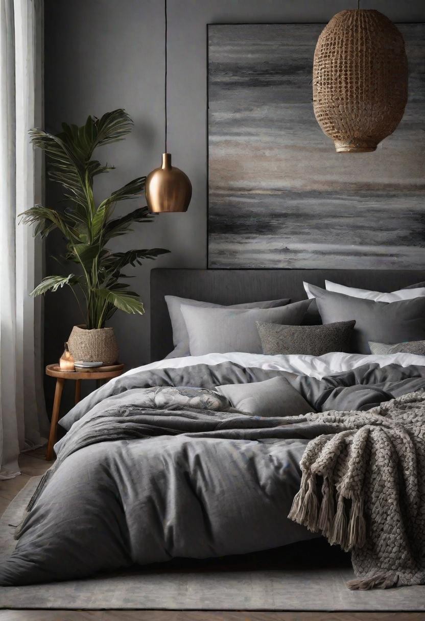 Boho-Chic Grey Bedroom Inspirations