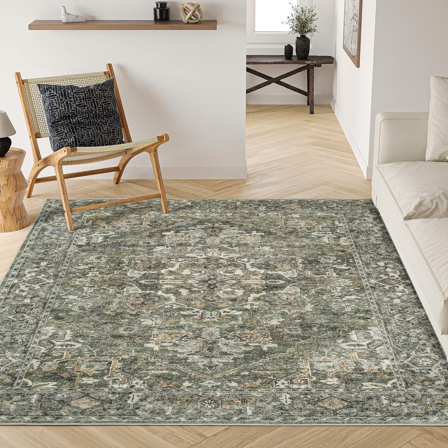 Sage Green Accent Rug: Adding a Touch of Peace to Your Bedroom