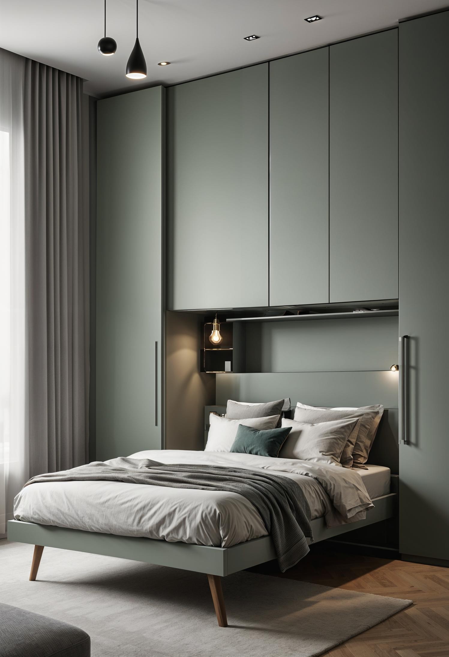 Sage Green Murphy Bed Design