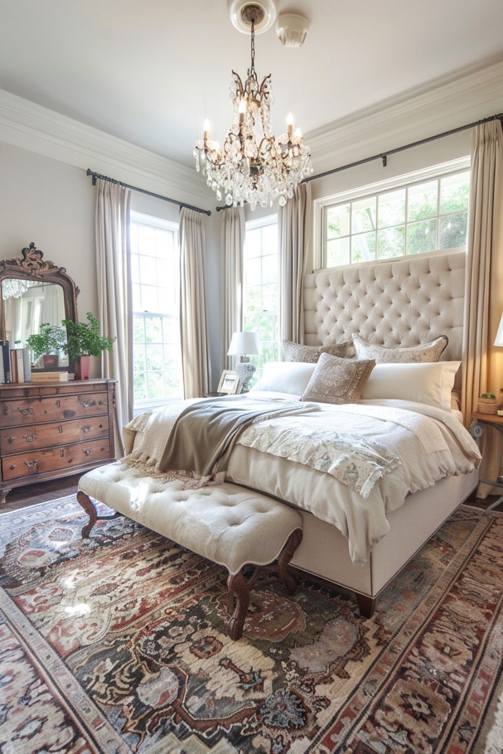 Boho Chic Grand Escape: Plush Bedroom Oasis