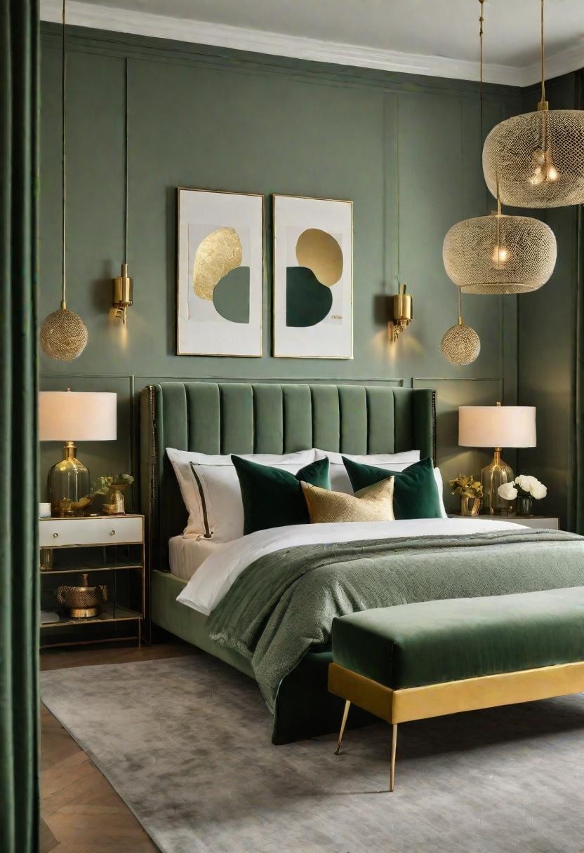 Green and Gold Glam Accents