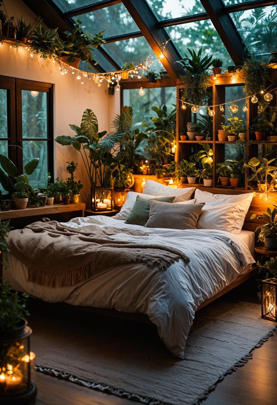 Boho Bedroom Terrariums Decor Ideas