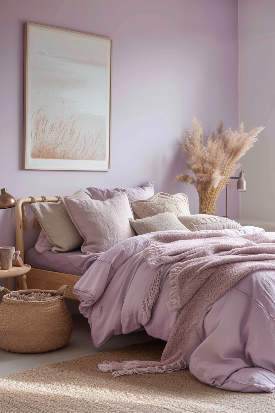 Dreamy Pastel Lavender Grown Woman Bedroom: Modern and Light