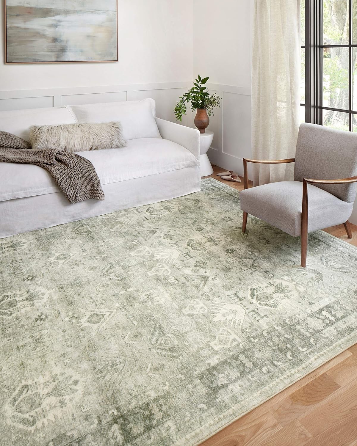 Sage Green Accent Rug: Adding a Touch of Peace to Your Bedroom