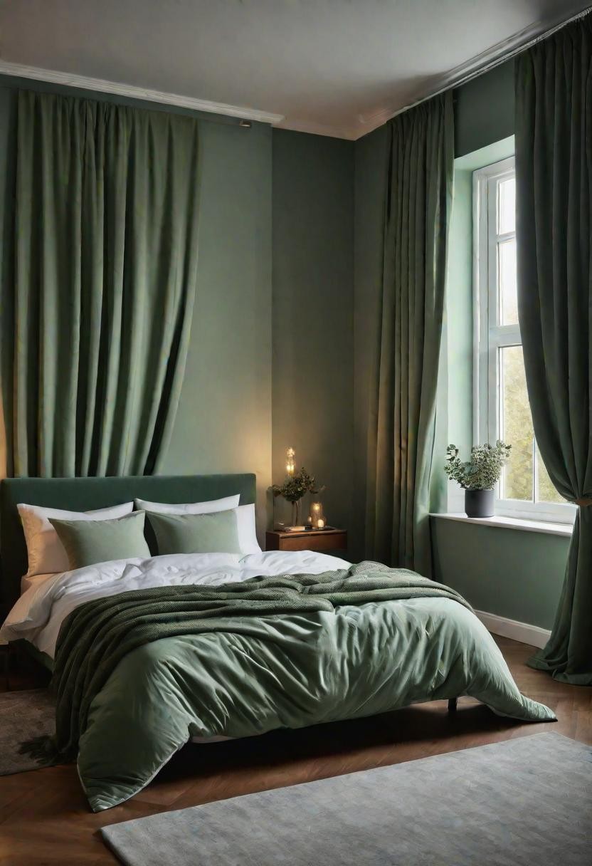 Restful Sleep with Sage Green Curtains