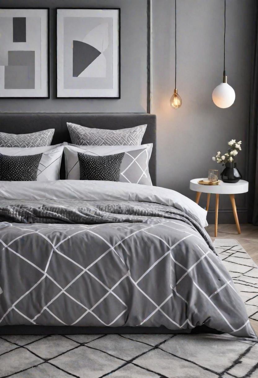 Geometric Grey Bedroom Inspiration