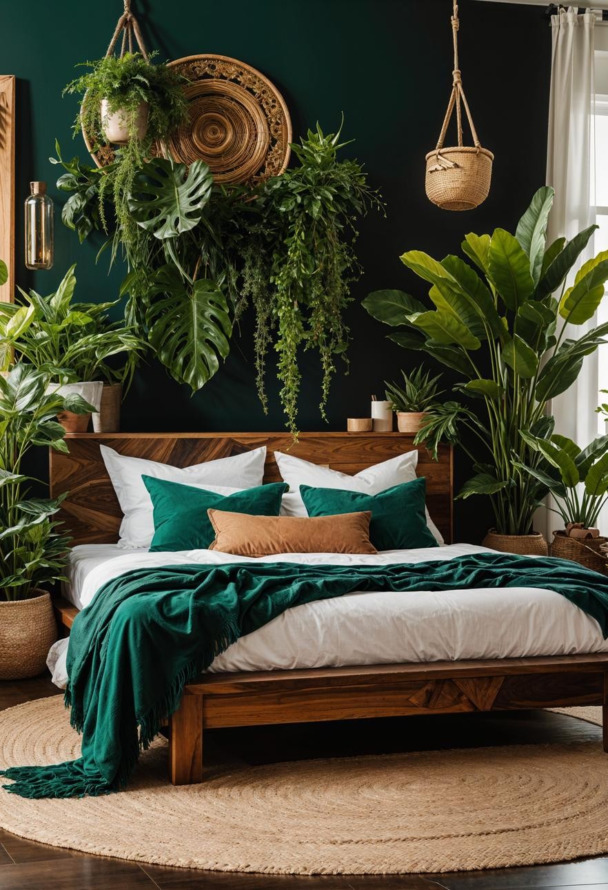 Earthy Boho Bed Oasis