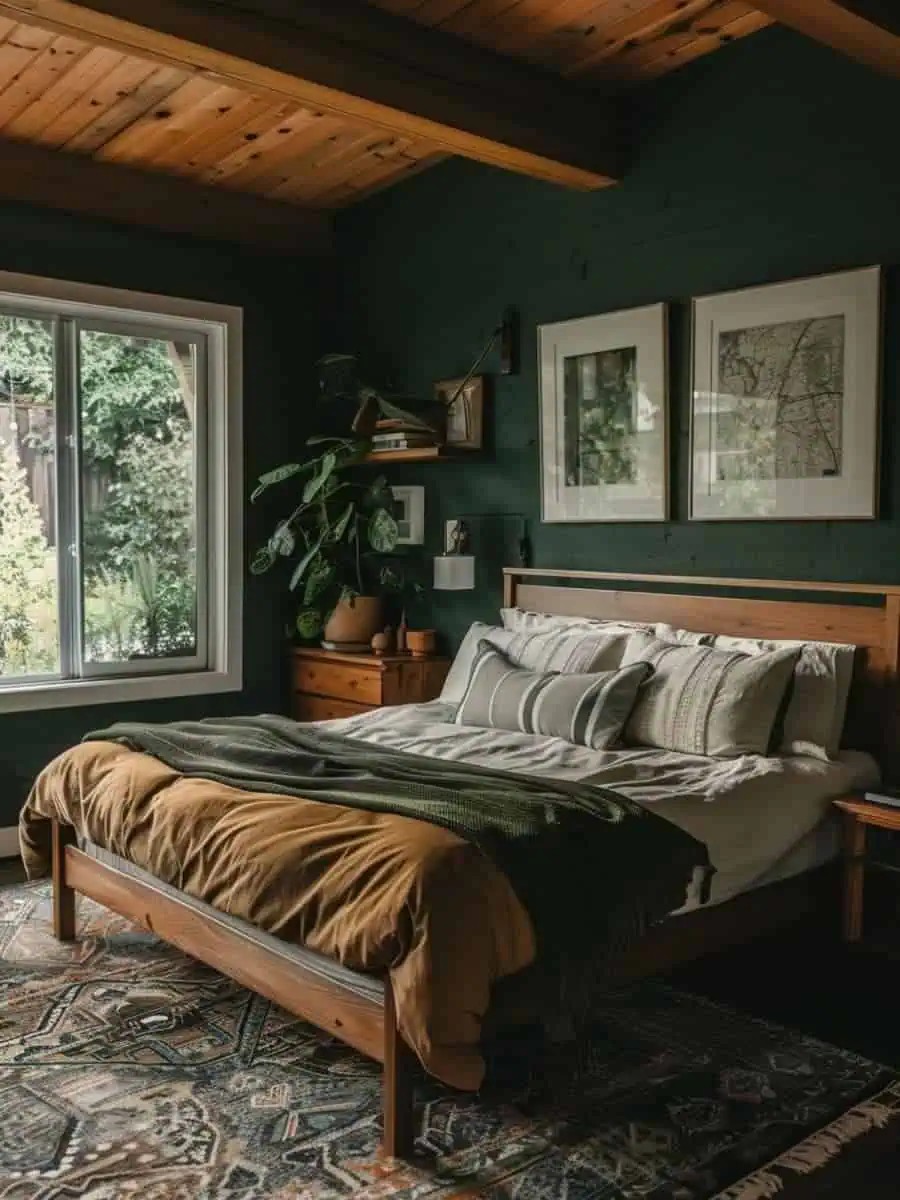 How to add a personal touch to an earthy modern bedroom?