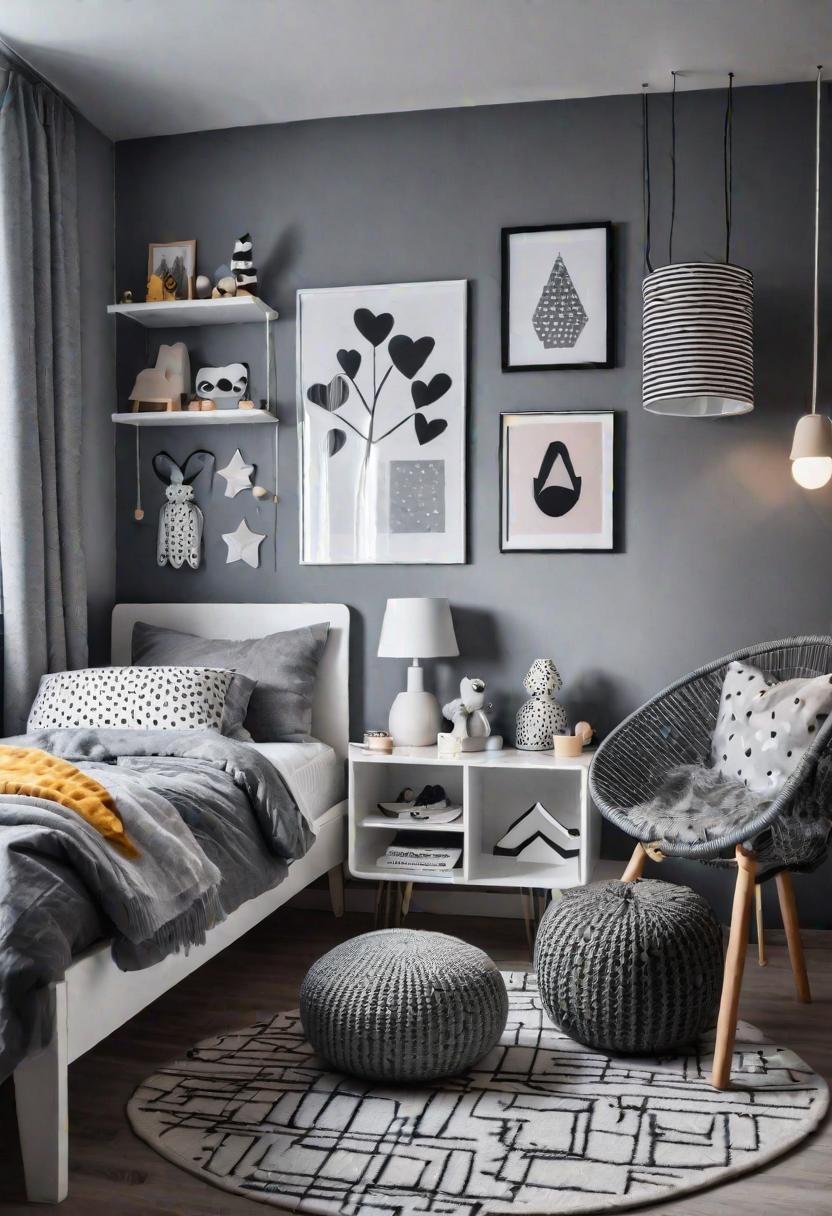 Playful Monochrome Kids’ Bedroom Ideas