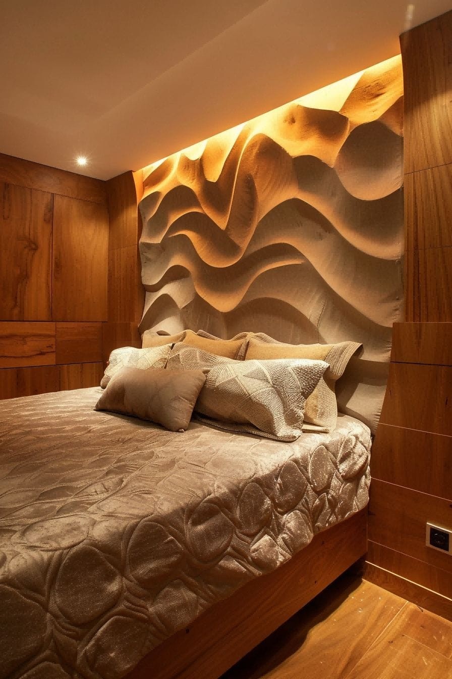 Choose a sculptural headboard