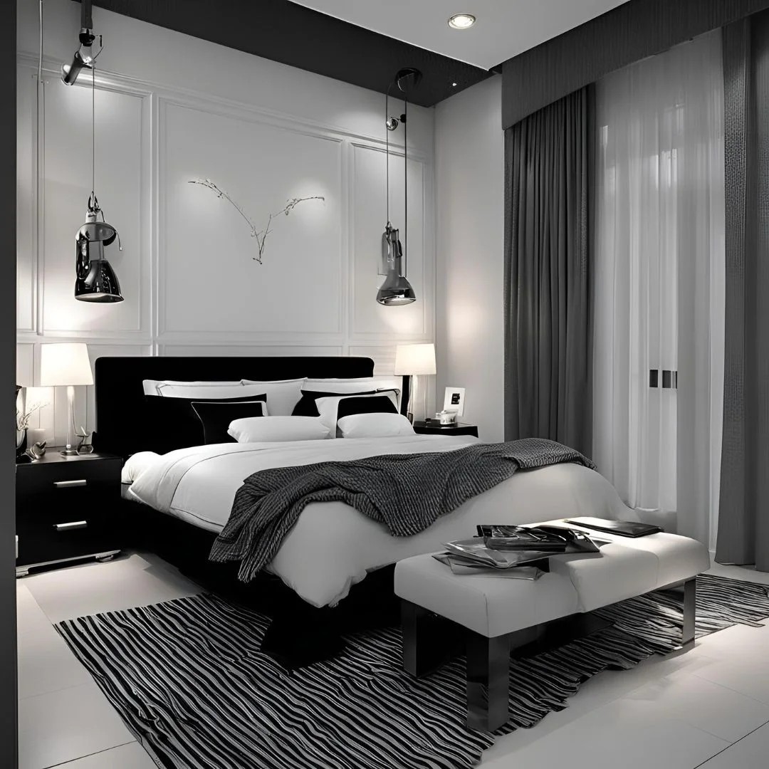 Grey Black And White Bedroom Ideas