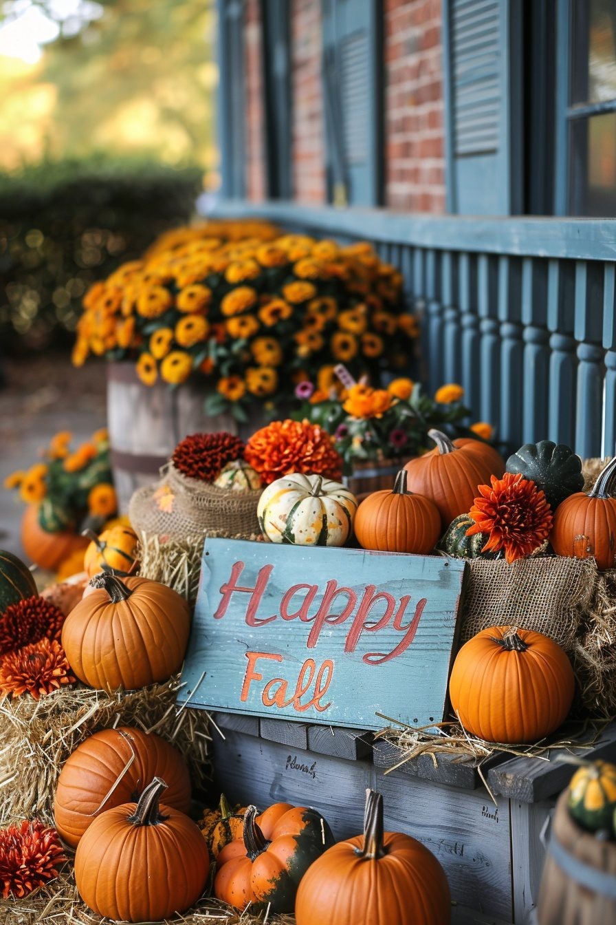 Rustic Pumpkin and Gourd Groupings