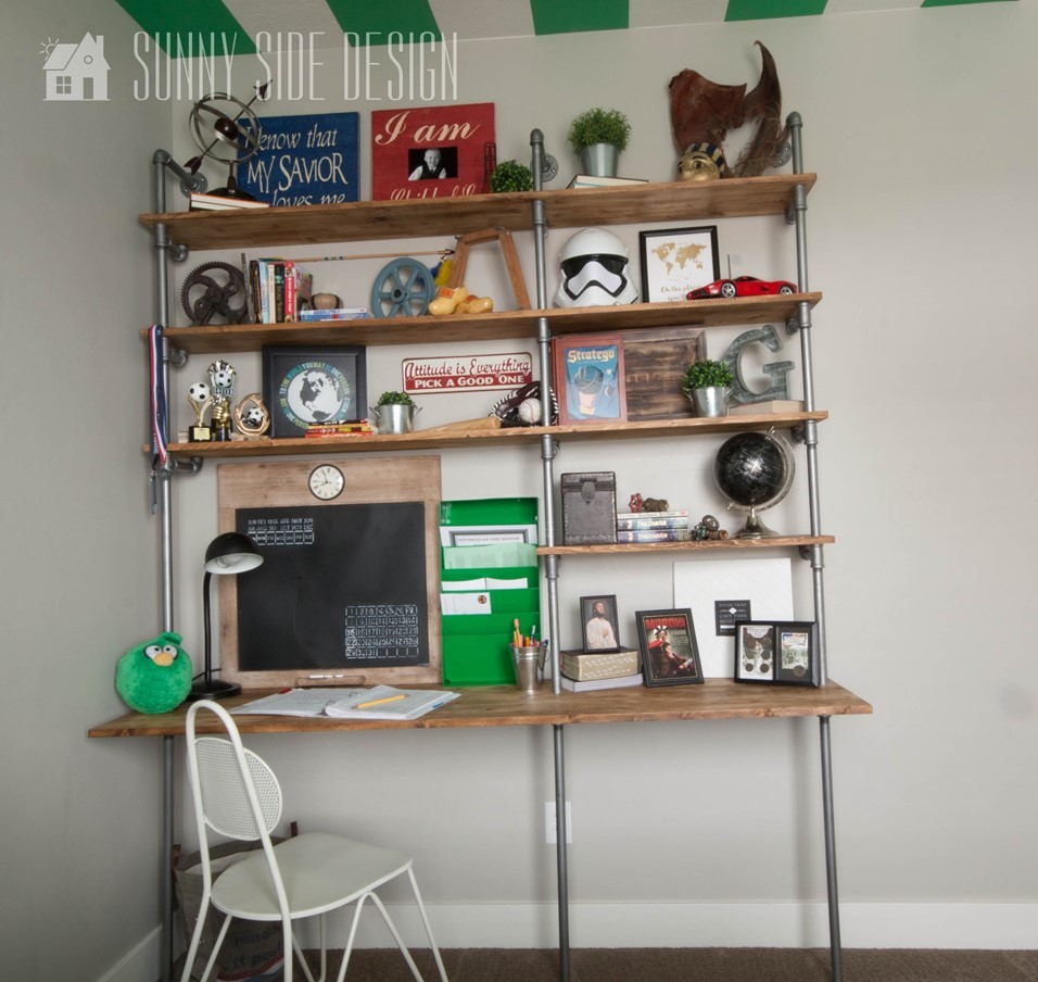 Updated Desk with Shelves