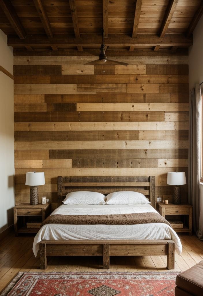 Rustic Wooden Headboard Ideas