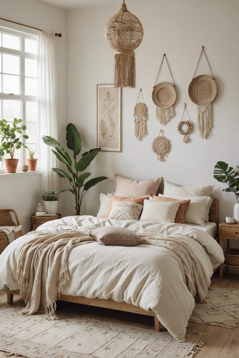 20 Small Boho Style Bedroom Ideas To Make Your Room Feel Bigger