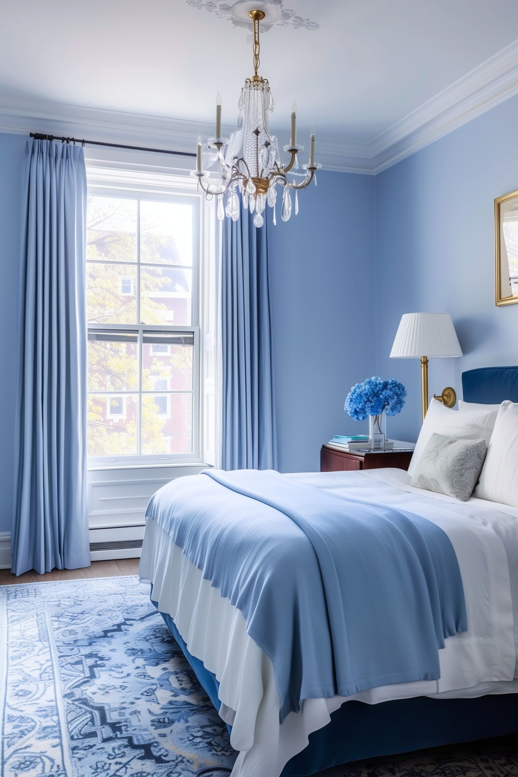 Use Blue in a Small Bedroom to Expand the Space