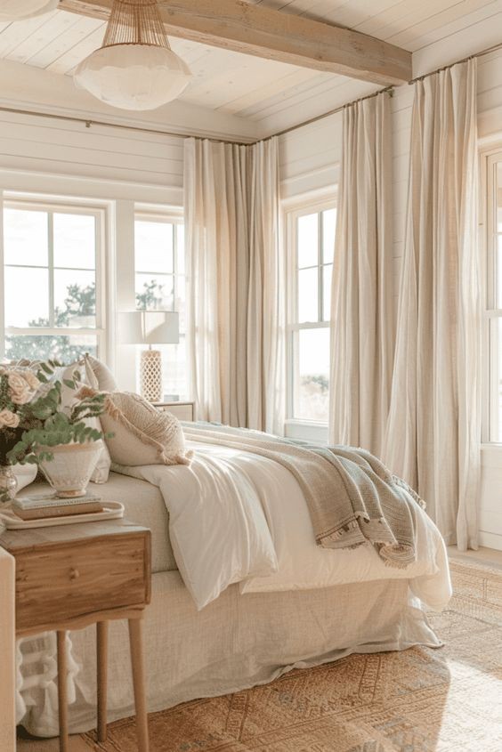 #15) Ivory Farmhouse Bedroom