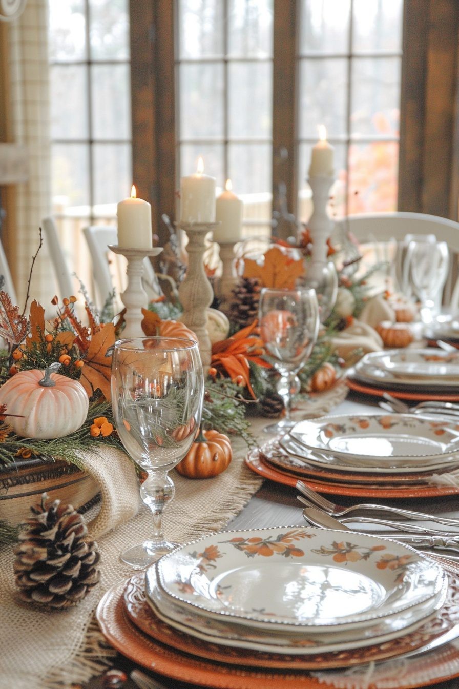 Burlap and Lace Fall Accents