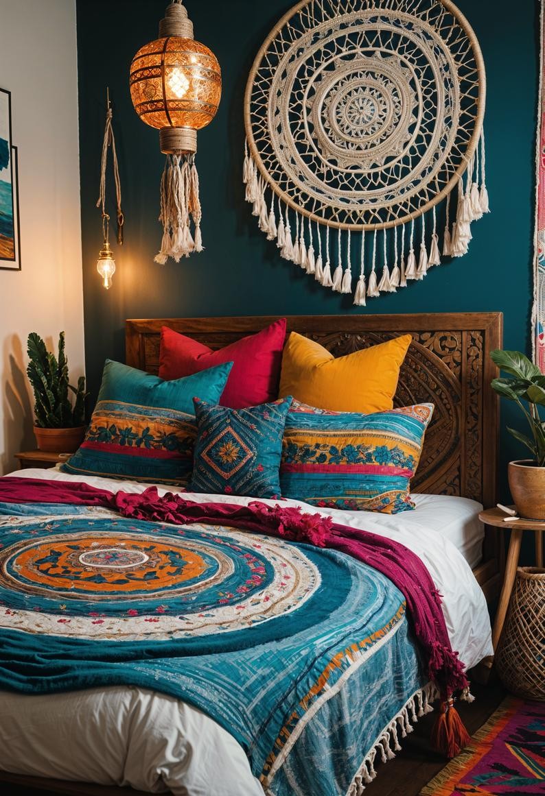 Global Boho Throw Pillow Styling