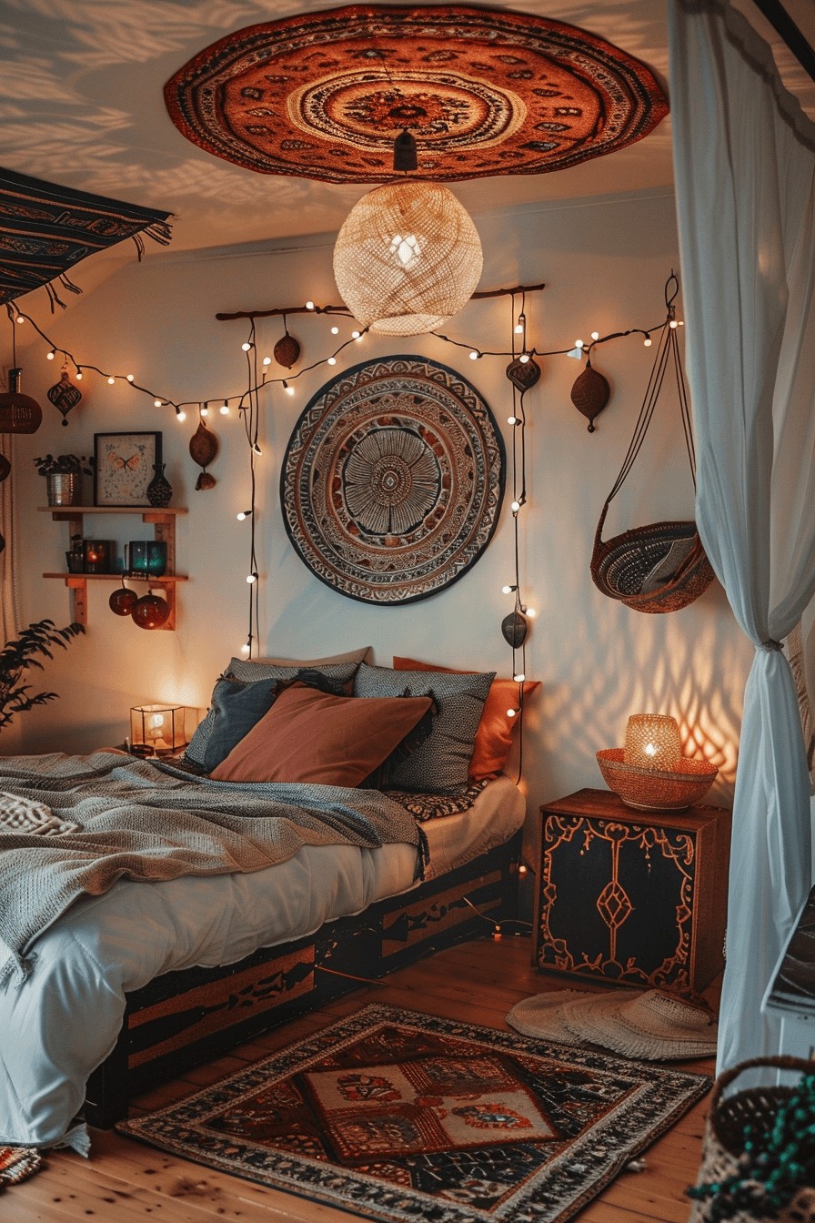 Warm Lighting and Accessories Boho-Style