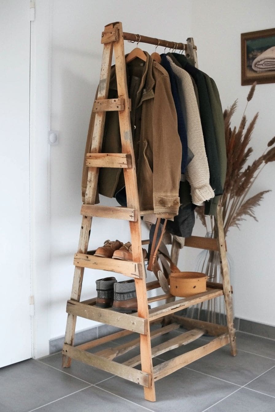 Build a Ladder Clothing Rack