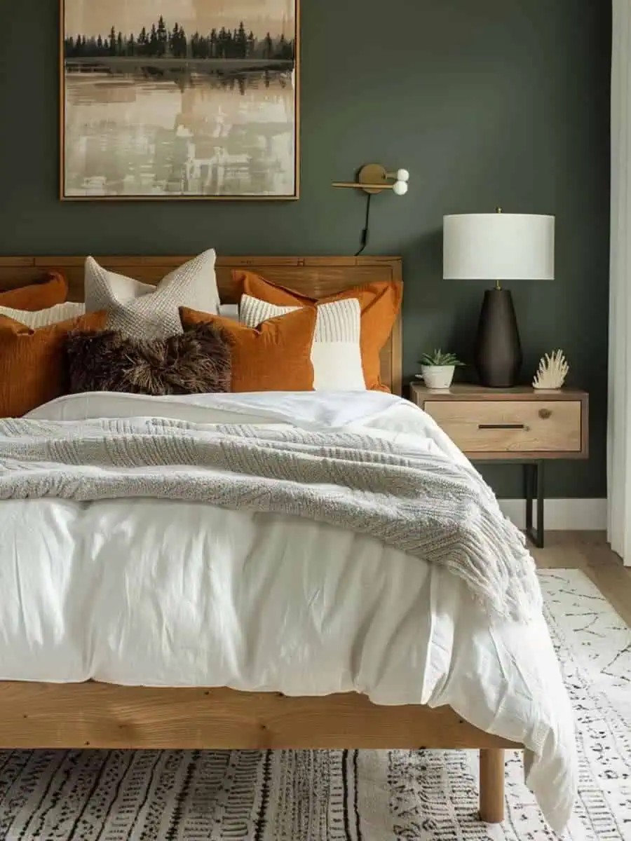 How to incorporate earthy elements into a modern bedroom?