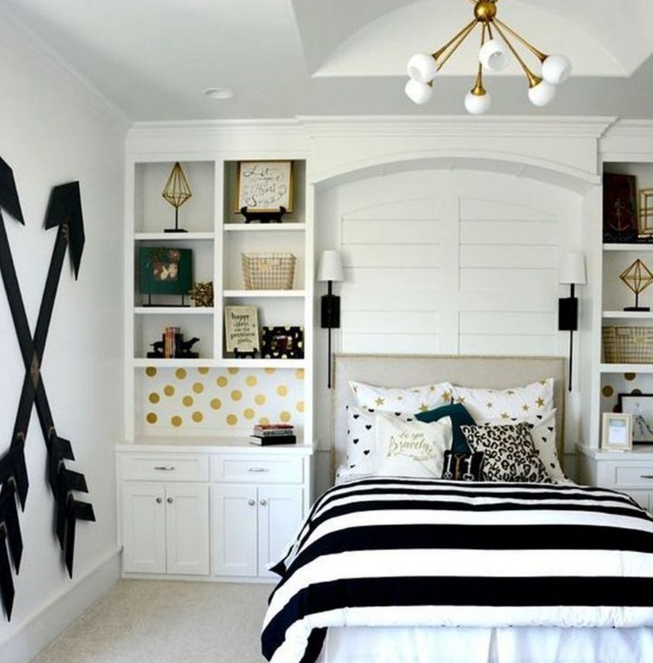 Black & White GlamY TEEN BEDROOM