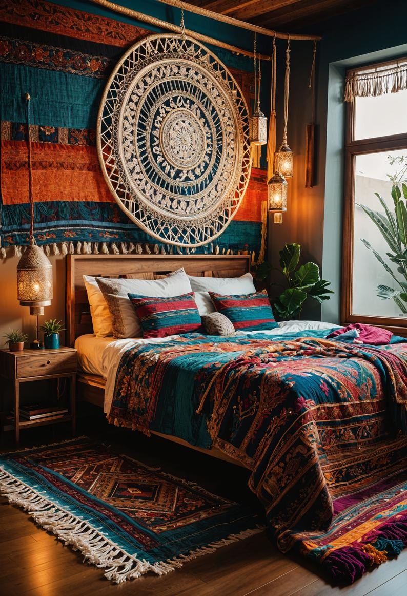 Global Boho Throw Pillow Styling