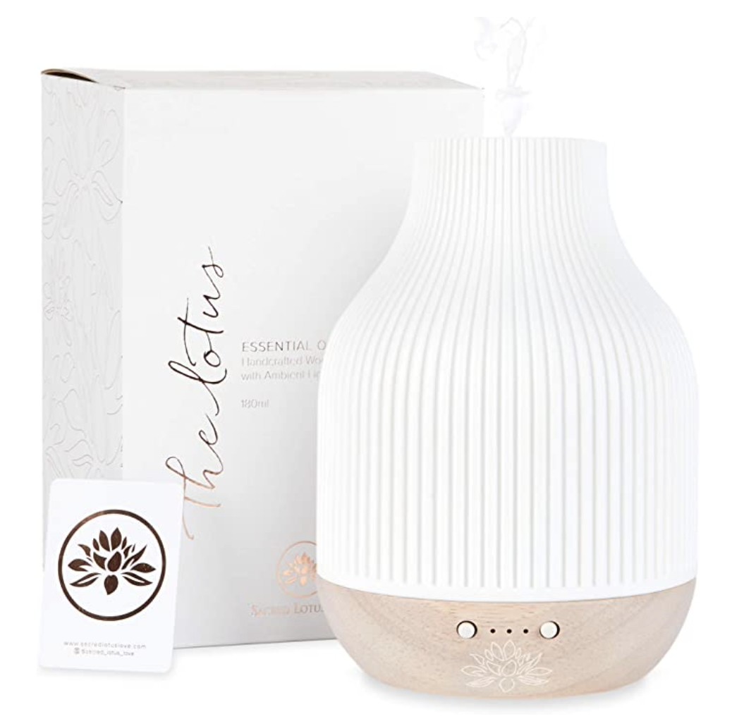 Sacred Lotus Ceramic Diffuser Lamp