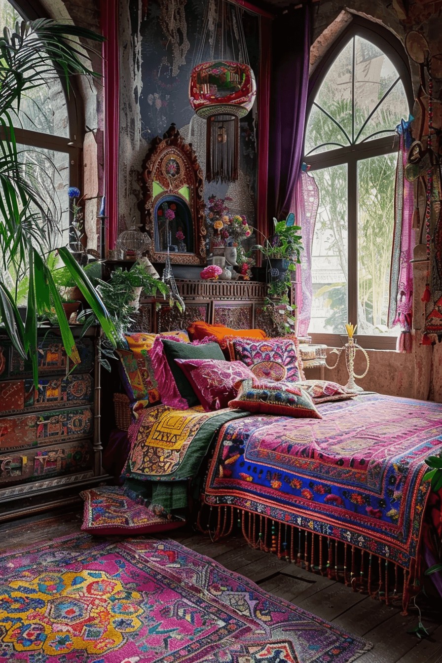 Tactile-Rich Boho Bedroom Design