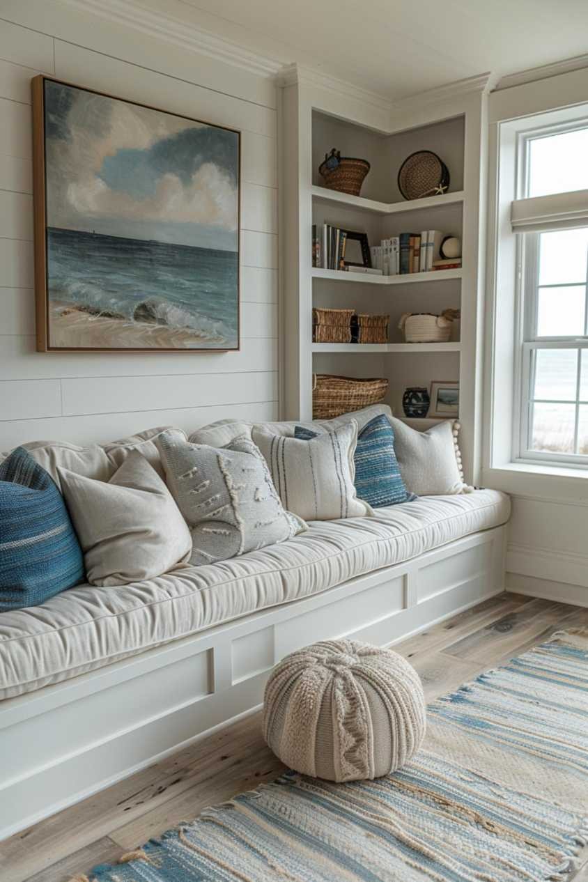 Contemporary Coastal Book Nook