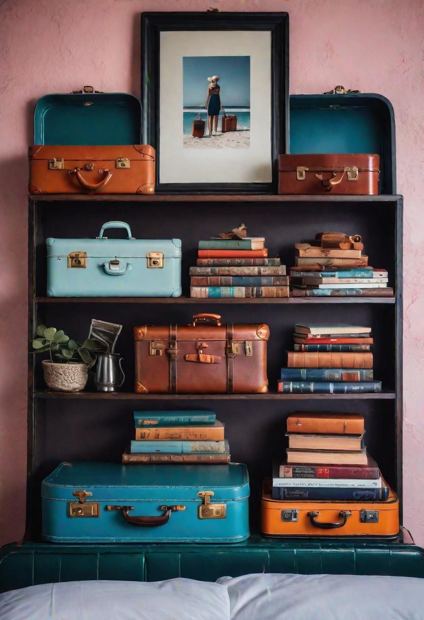 Vintage Suitcase Wall Shelf