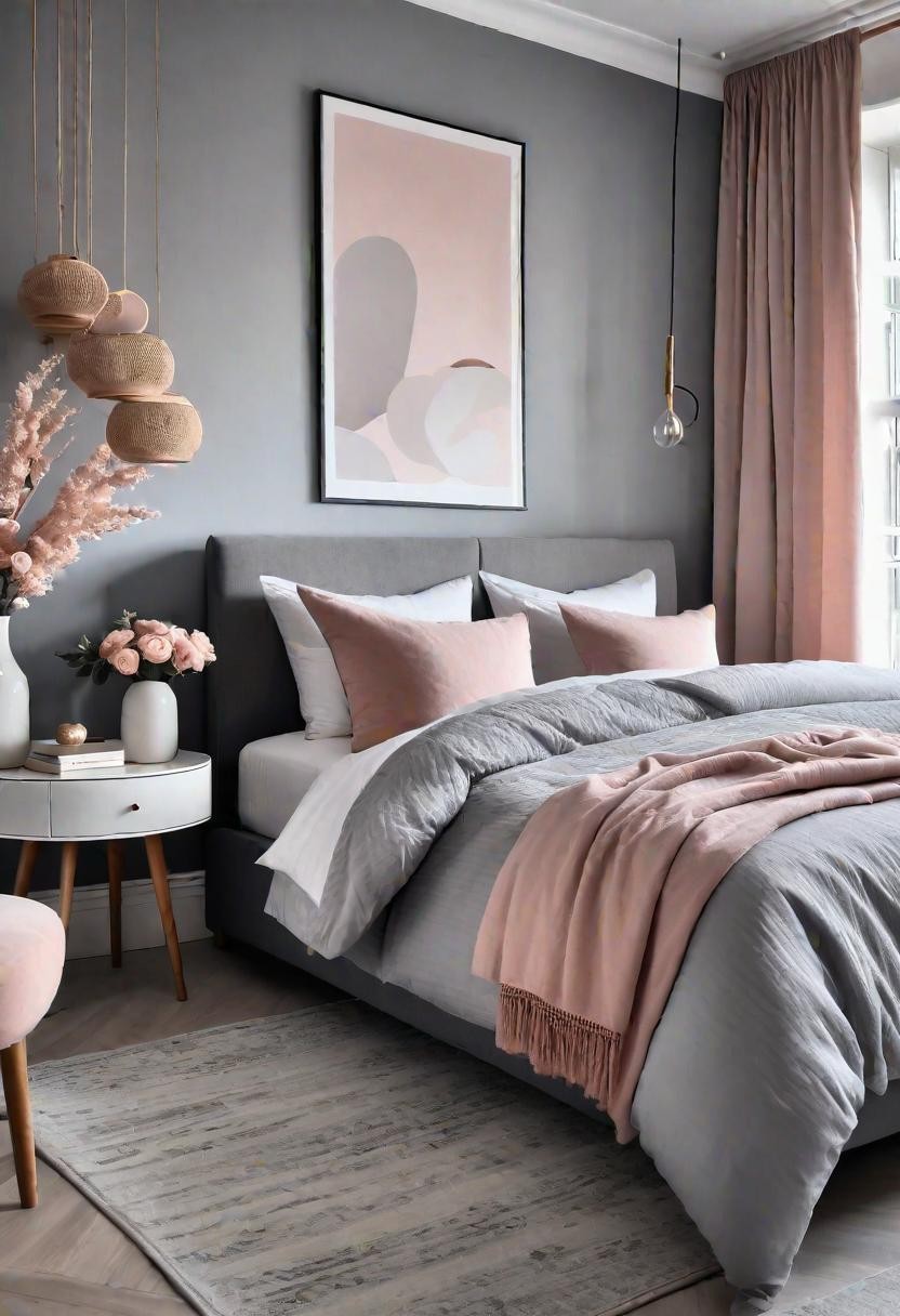 Romantic Grey & Blush Decor