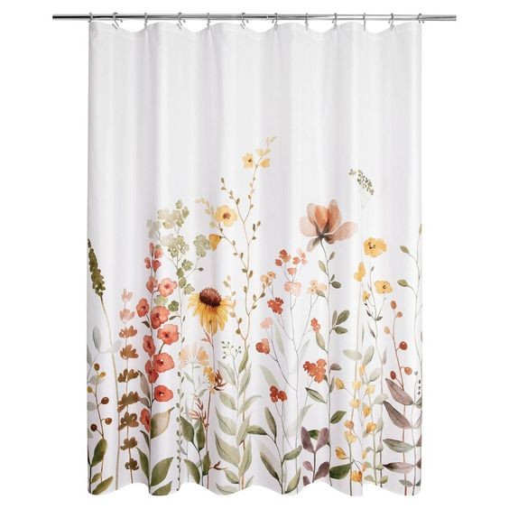 Upgrade the shower curtain + the curtain rod