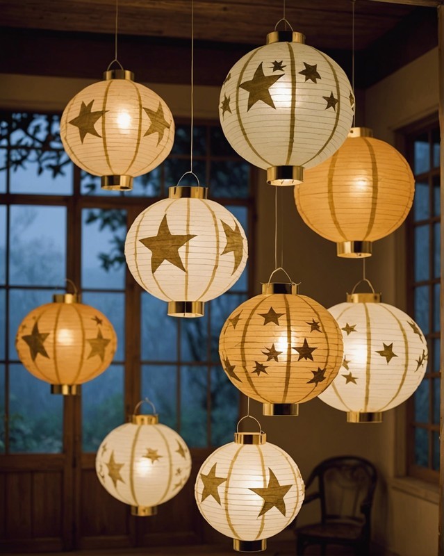 Moon and star lanterns