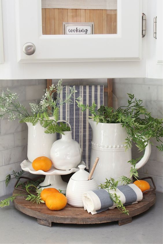 Summer Kitchen Decor with Oranges