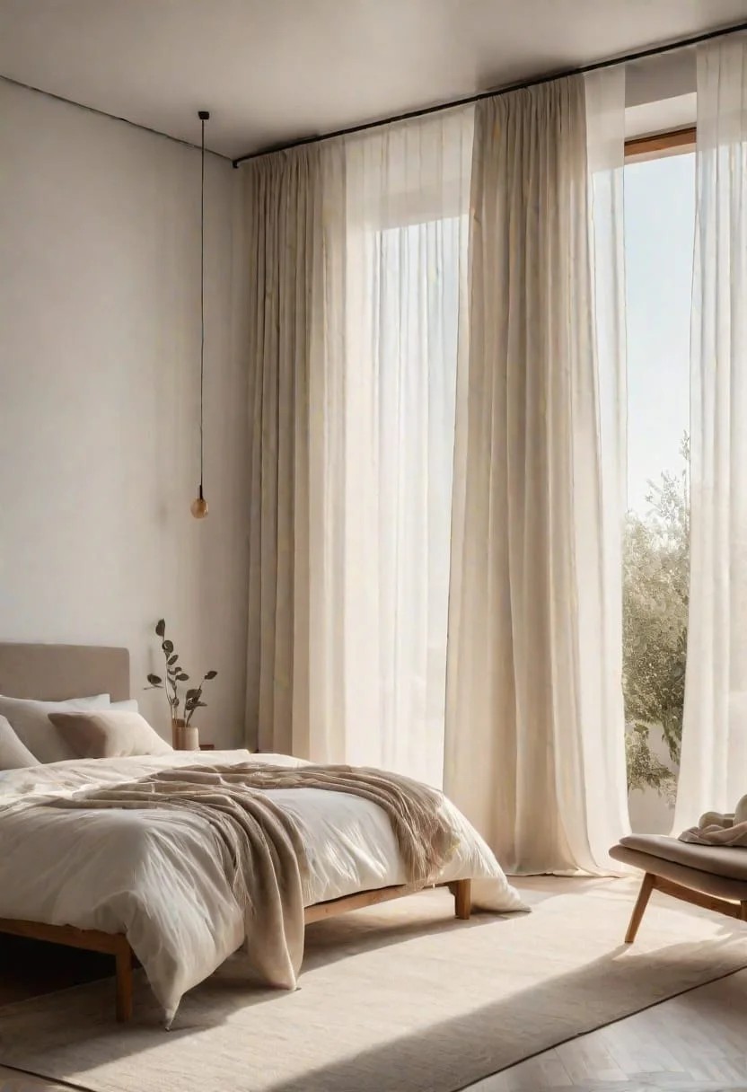 Airy window treatments for minimalism