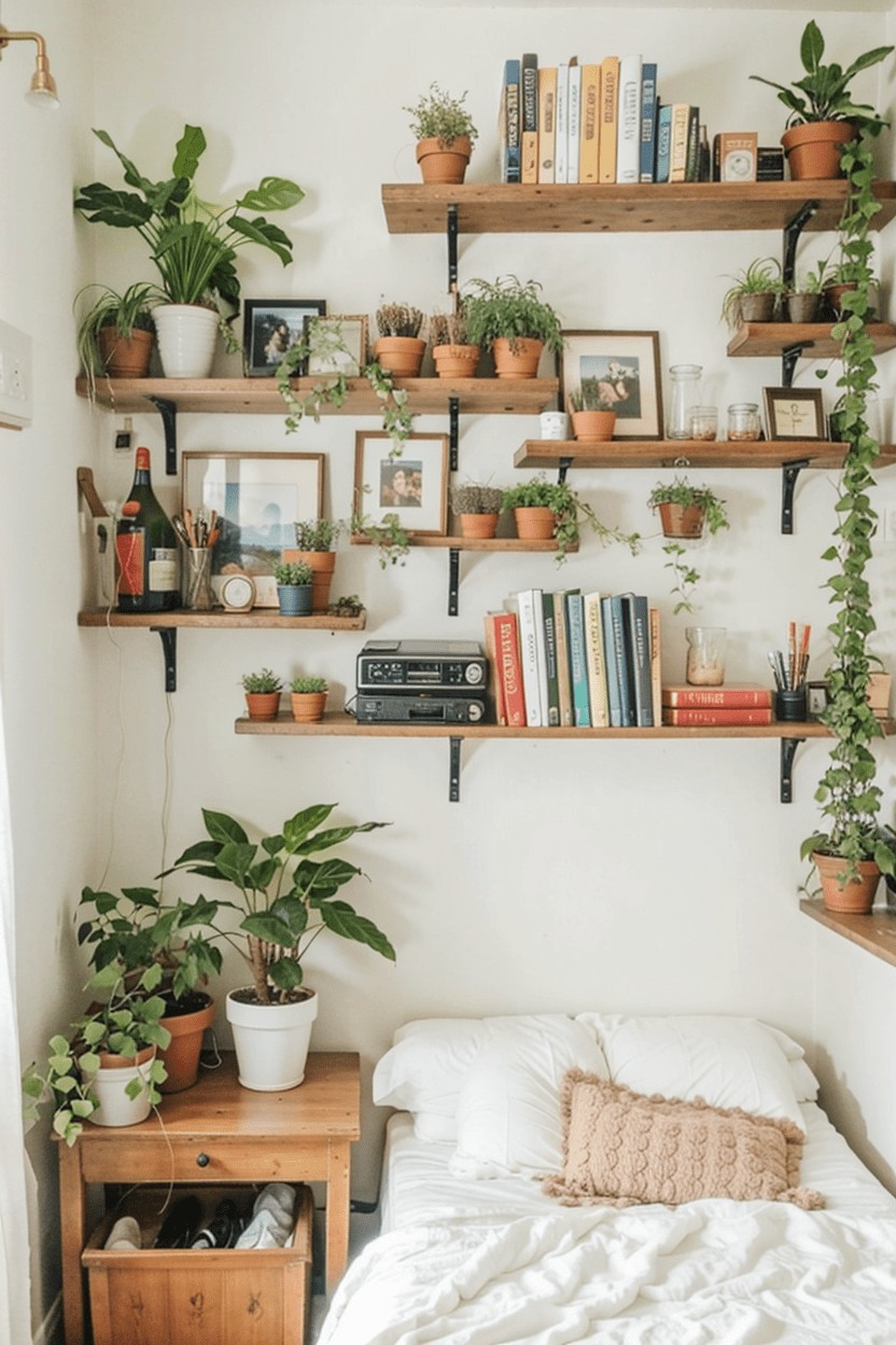 Elevated and Airy: The Magic of Wall-Mounted Shelves