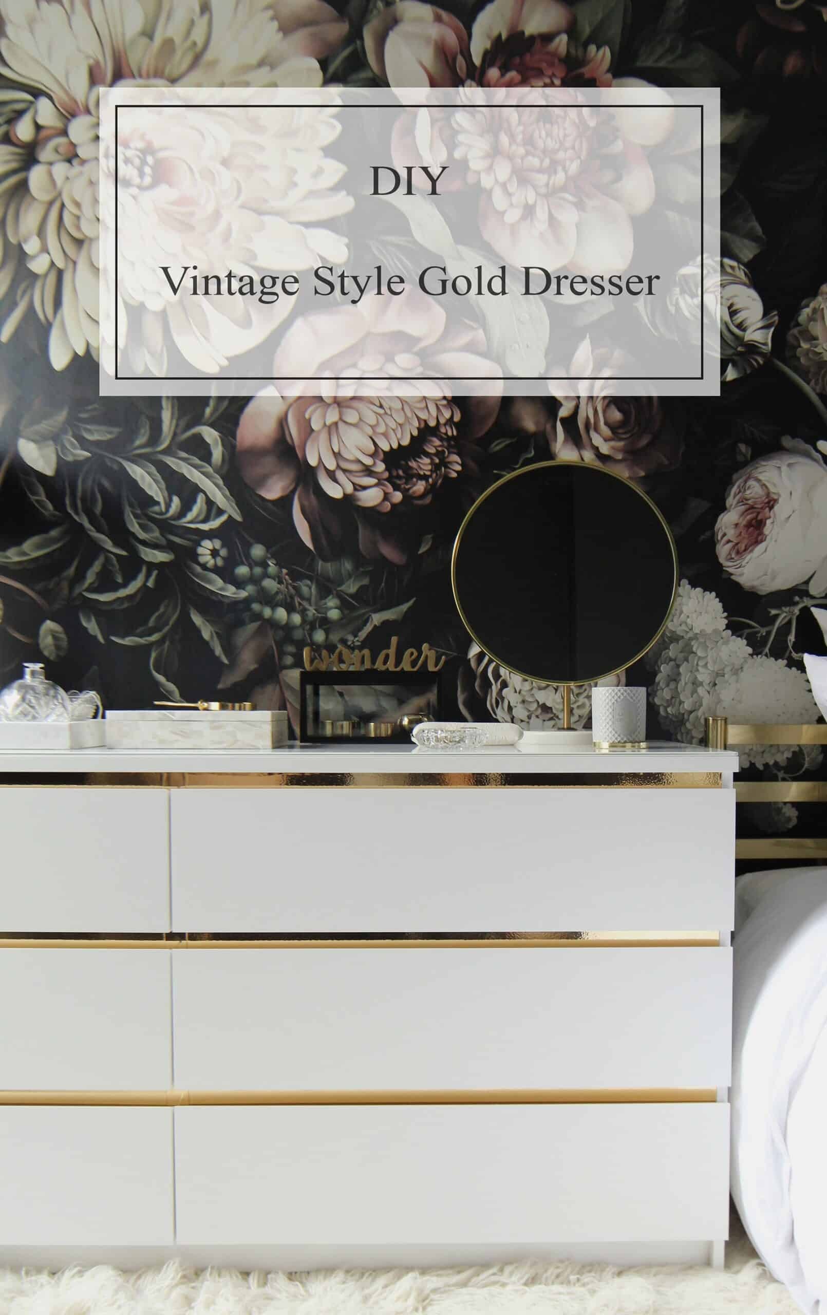 Vintage Gold Dresser