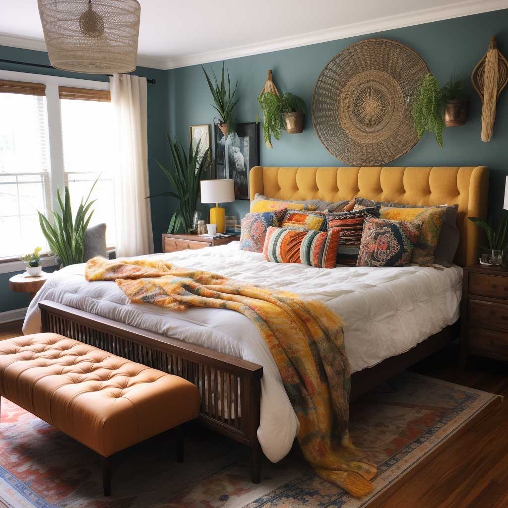 Bohemian Vibes Enriching Master Bedroom Interior