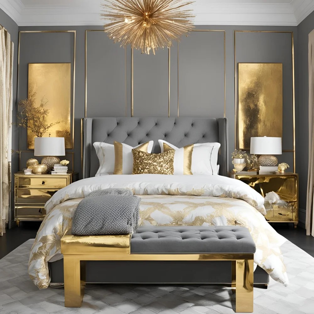 Gold and Grey Bedroom Ideas