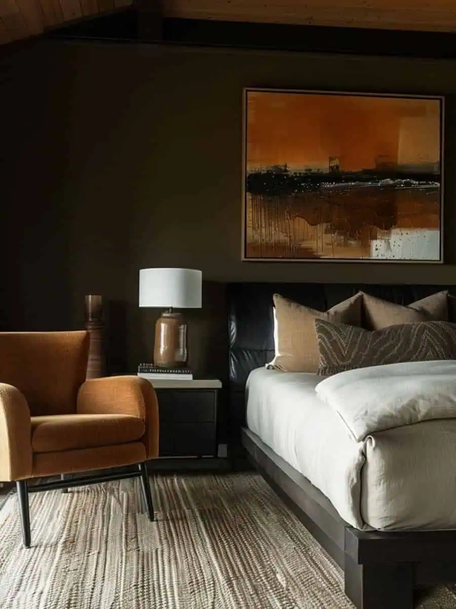 How to incorporate earthy elements into a modern bedroom?