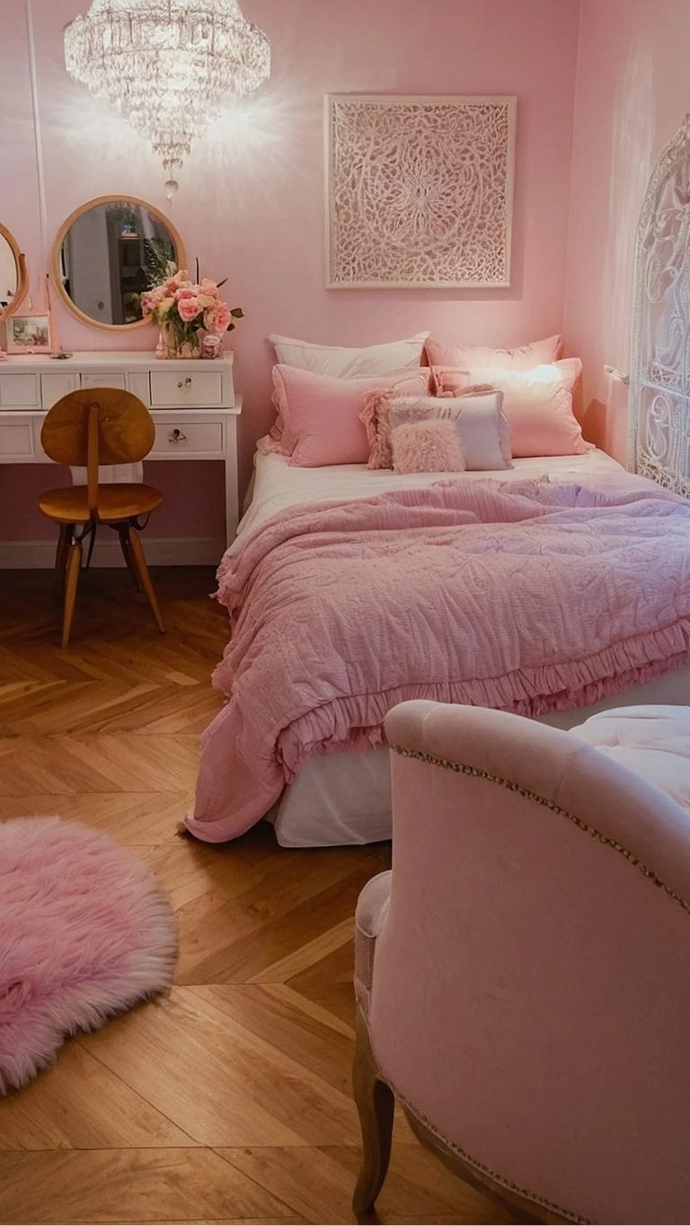 Playful Pink Paradise: 15 Refreshing Bedroom Ideas On A Budget