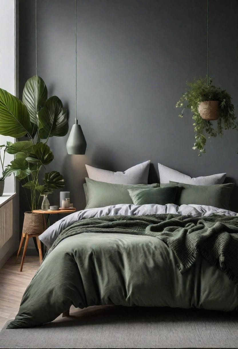 Botanical Grey Bedroom Decor