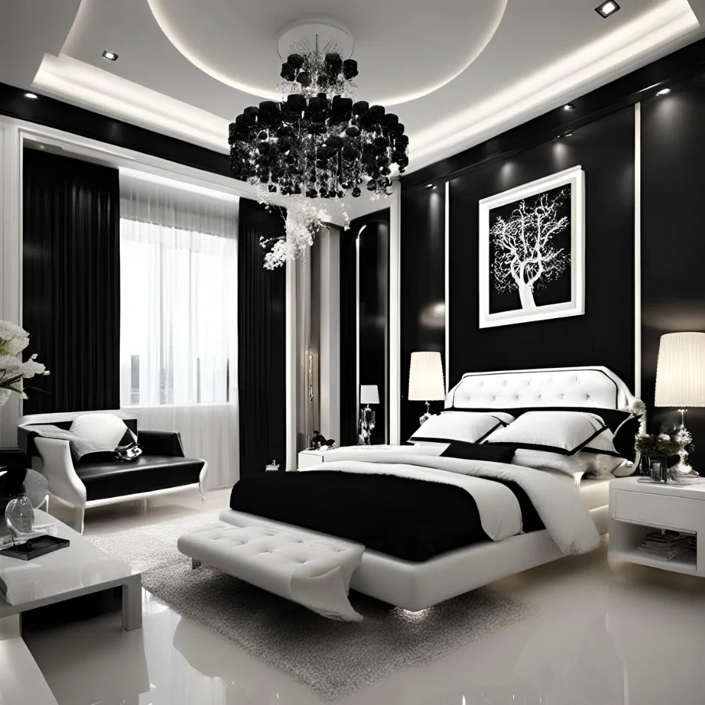 Gallery Black and White Bedroom Ideas