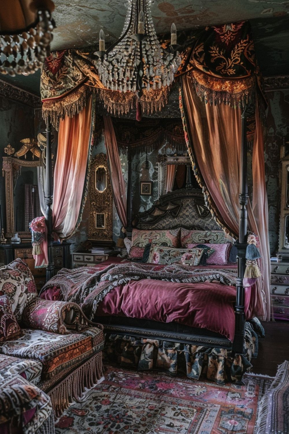 Opulent Boho Paradise: Glamorous Bedroom Haven