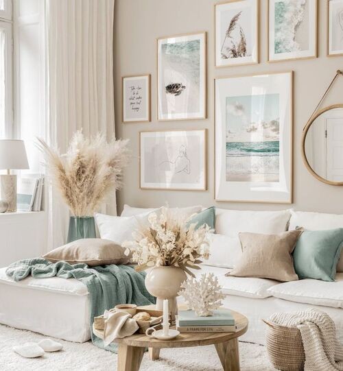 Create a beach-themed gallery wall